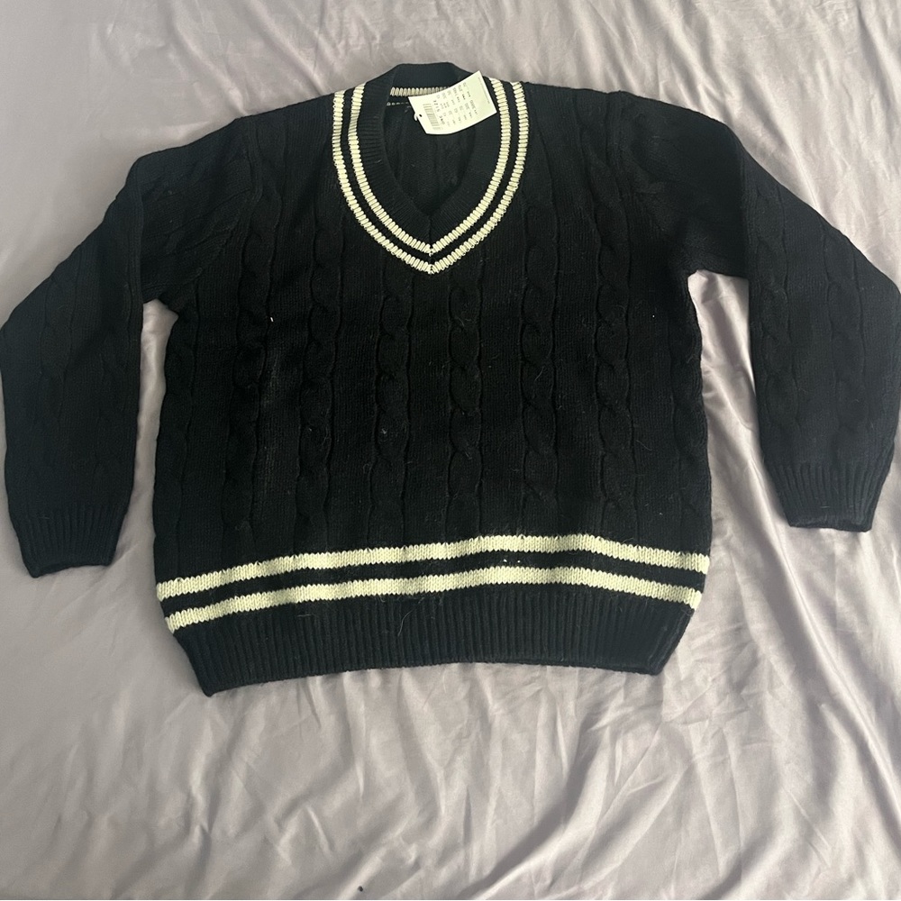Brandy Melville Nikki heavy wool stripe cardigan sweater